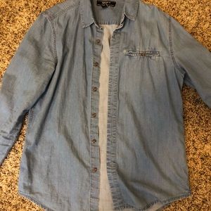 Men’s denim button up